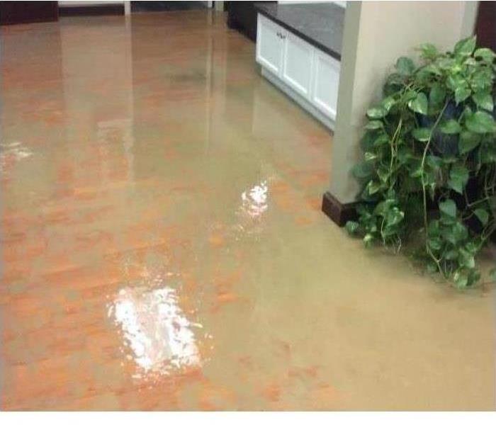 flooded building after